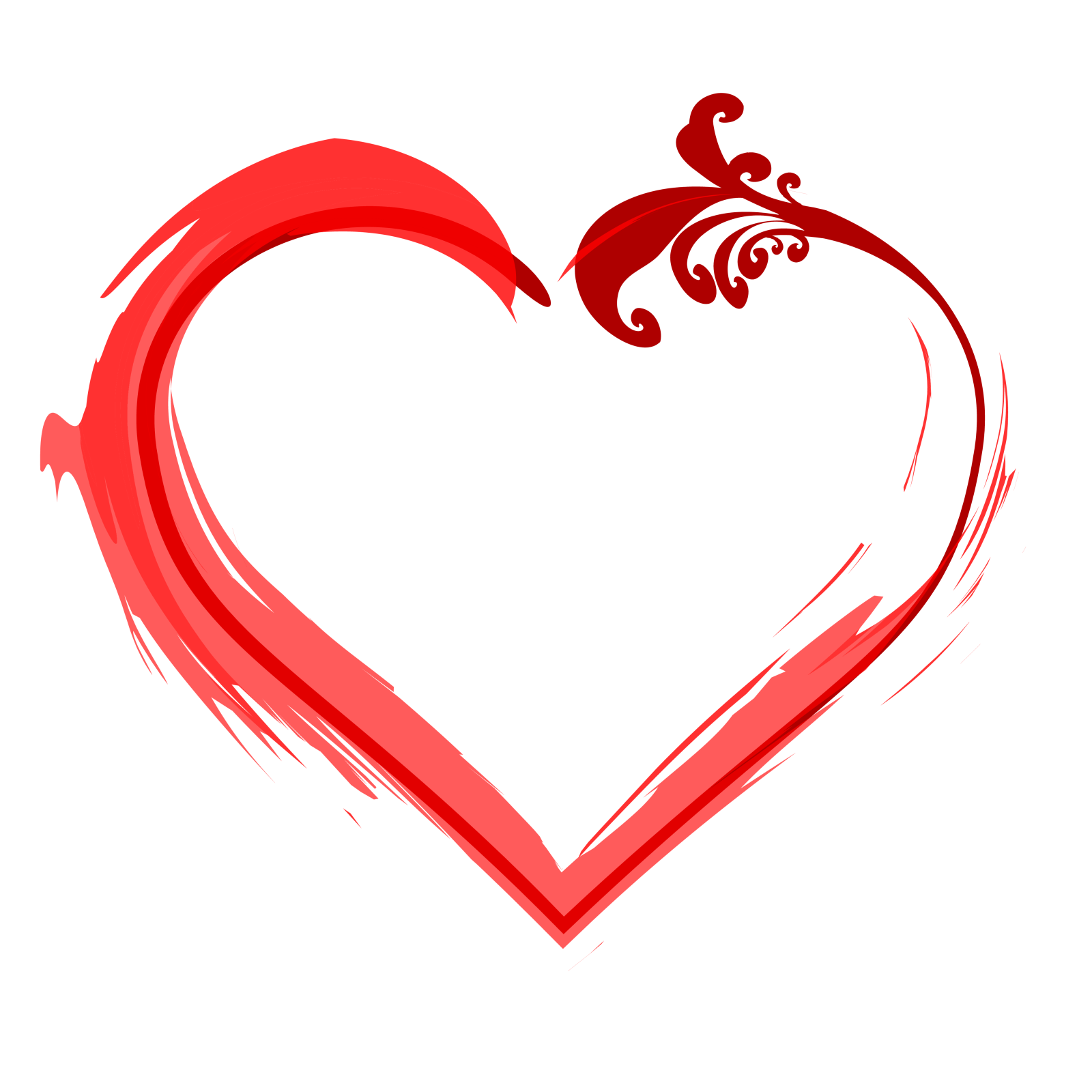a red heart with the word love in the middle