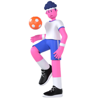 a man with a soccer ball in his hand