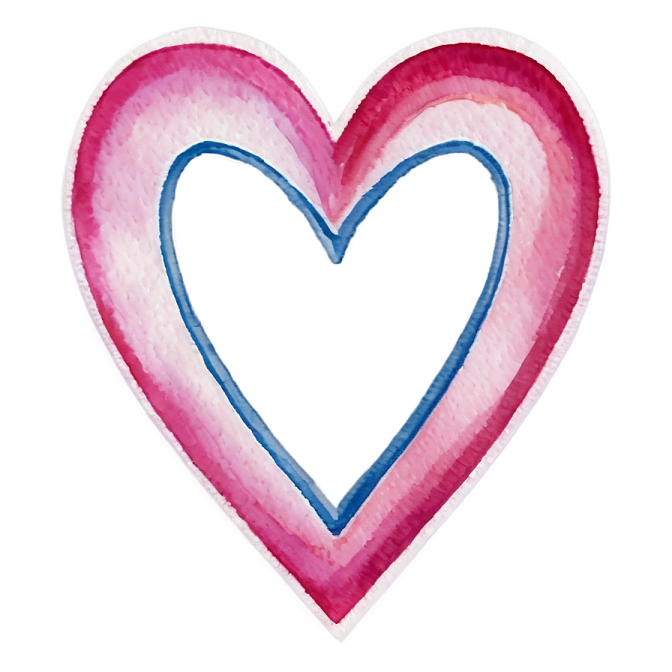 a watercolor heart on a white background