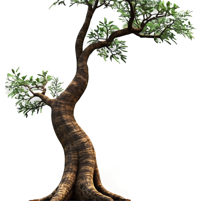 a tree with green leaves growing on it