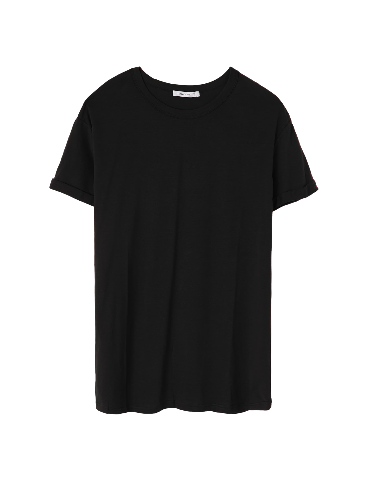 a black t - shirt on a white background