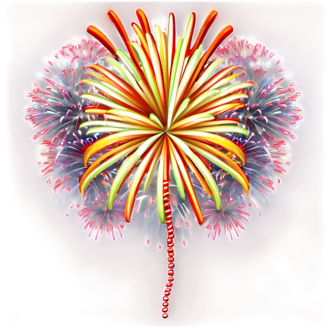 a bunch of colorful fireworks