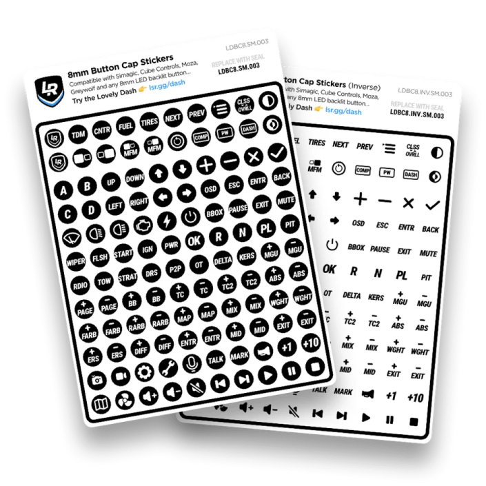 a pair of black and white stickers on a white background