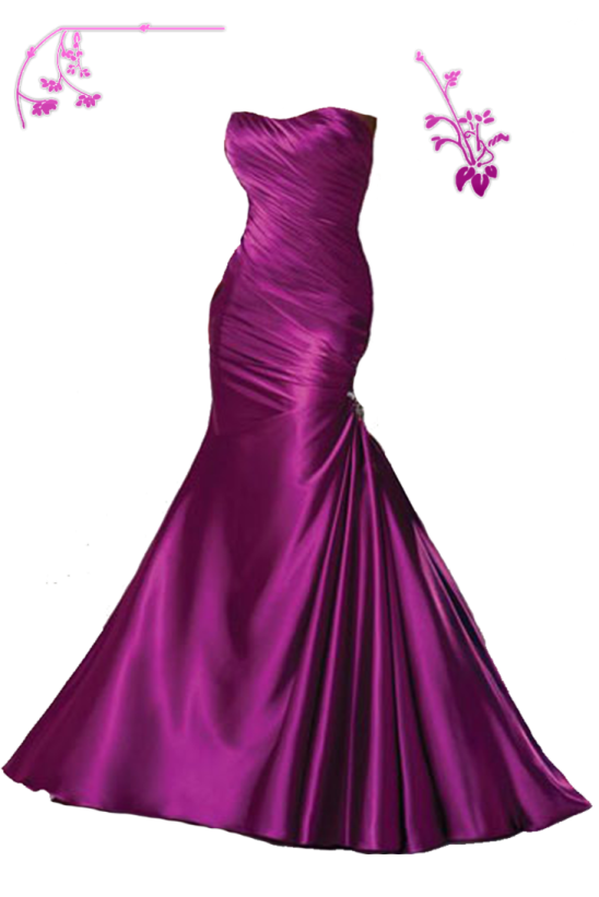 a purple dress on a white background