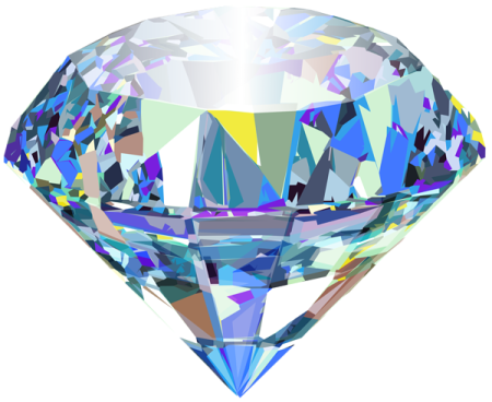 a diamond on a white background