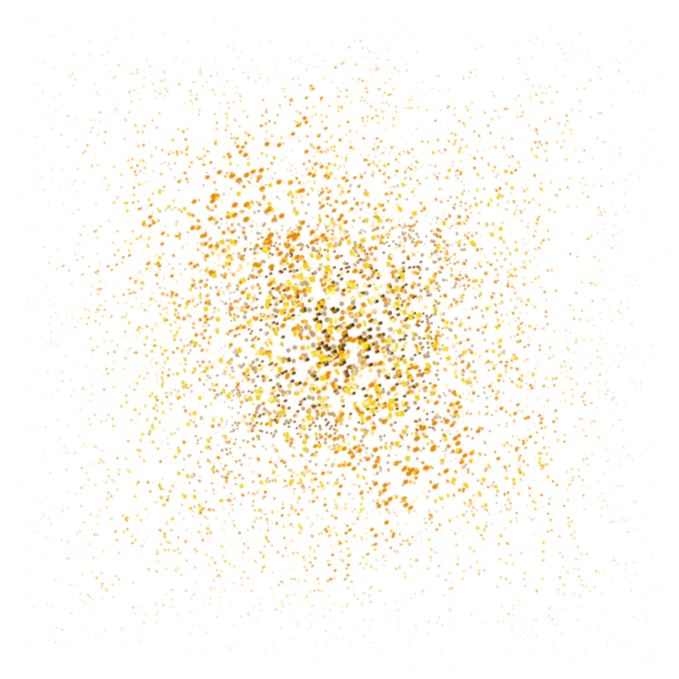 a white background with gold glitters