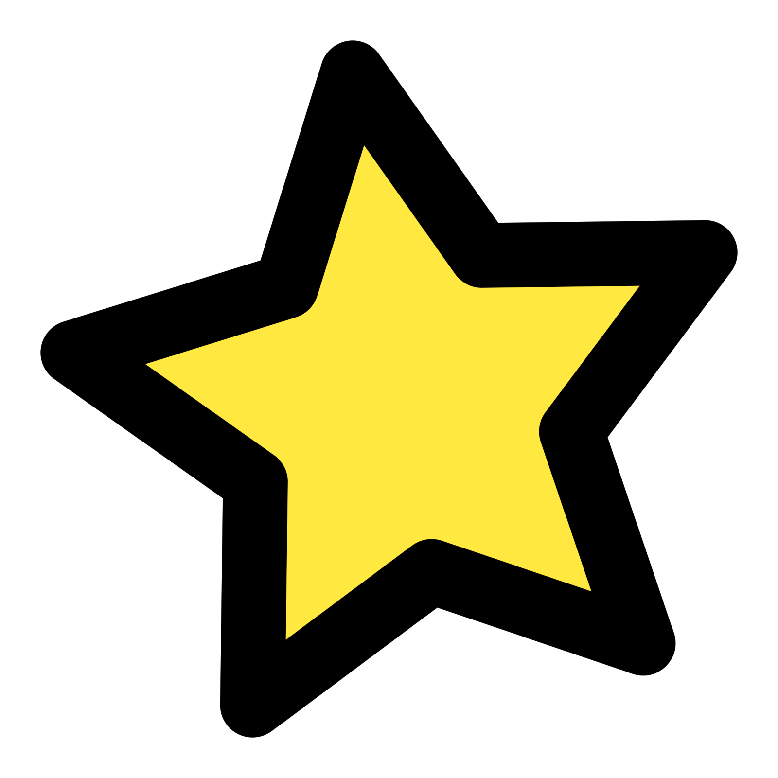 a yellow star on a white background