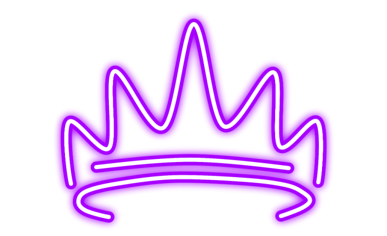 a neon sign with a crown on it