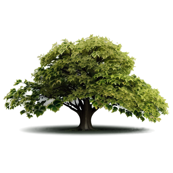 a tree with green leaves on it