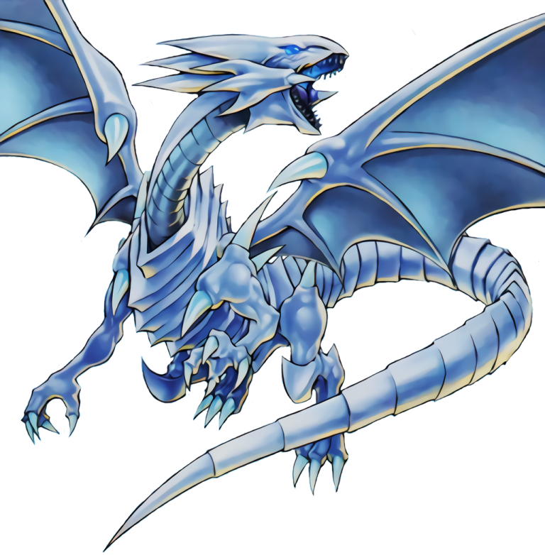 a drawing of a blue dragon