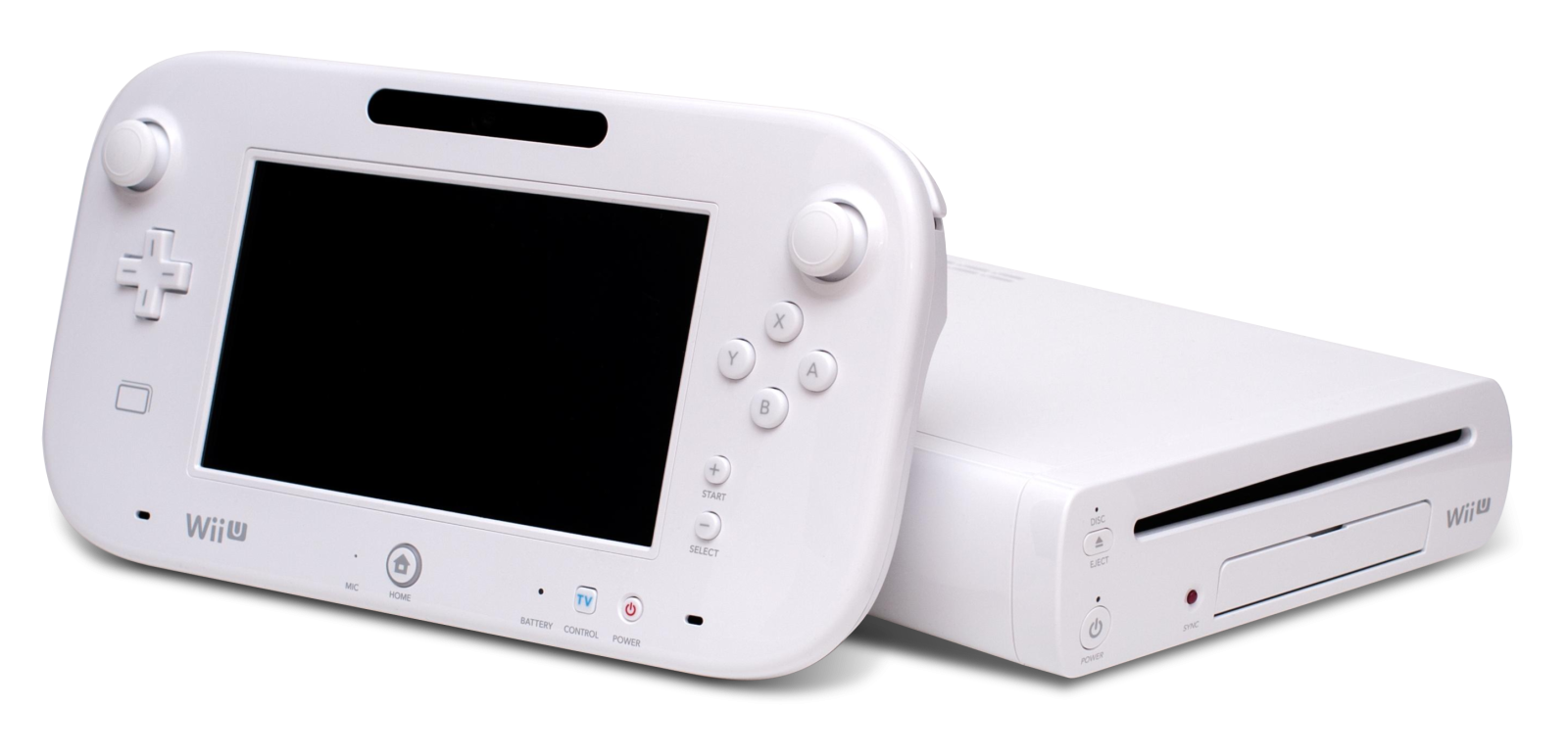 a white nintendo game system with a black screen