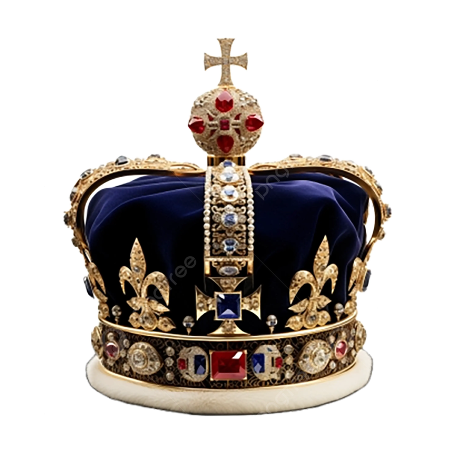 a royal crown on a white background