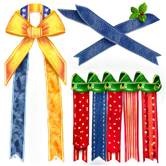 a bunch of colorful ribbons on a white background
