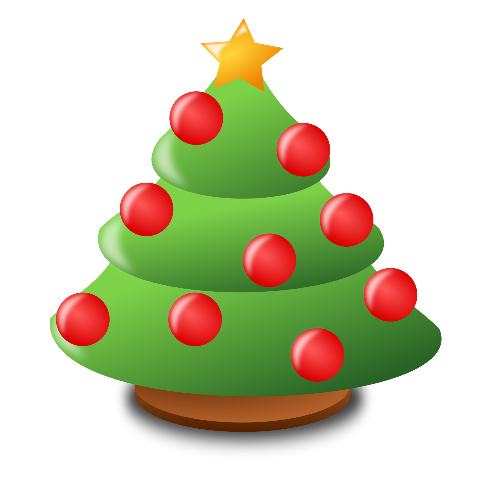 a christmas tree with red balls on it
