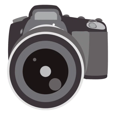a camera on a white background