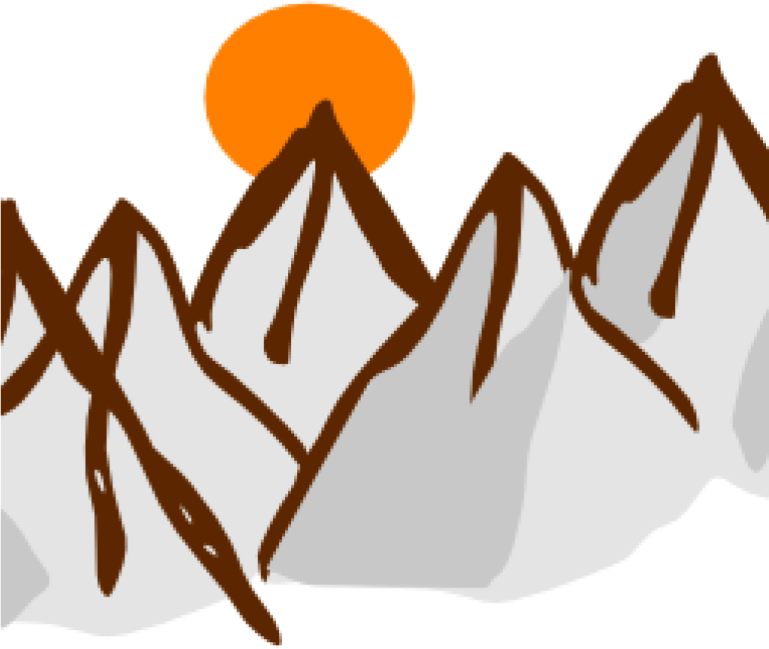 a mountain with the sun in the background