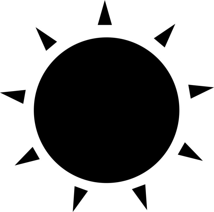 a black and white image of the sun