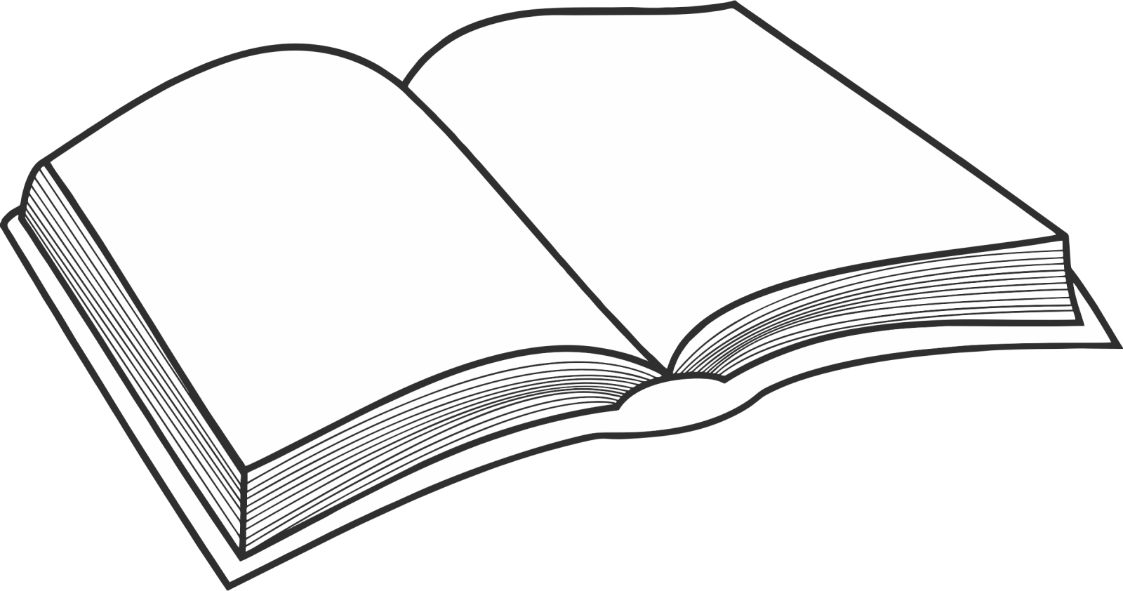 an open book on a white background