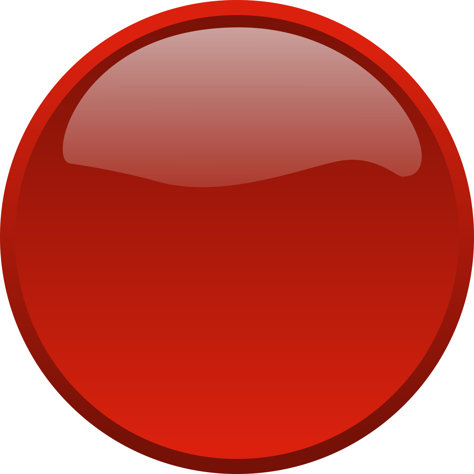 a red button on a white background