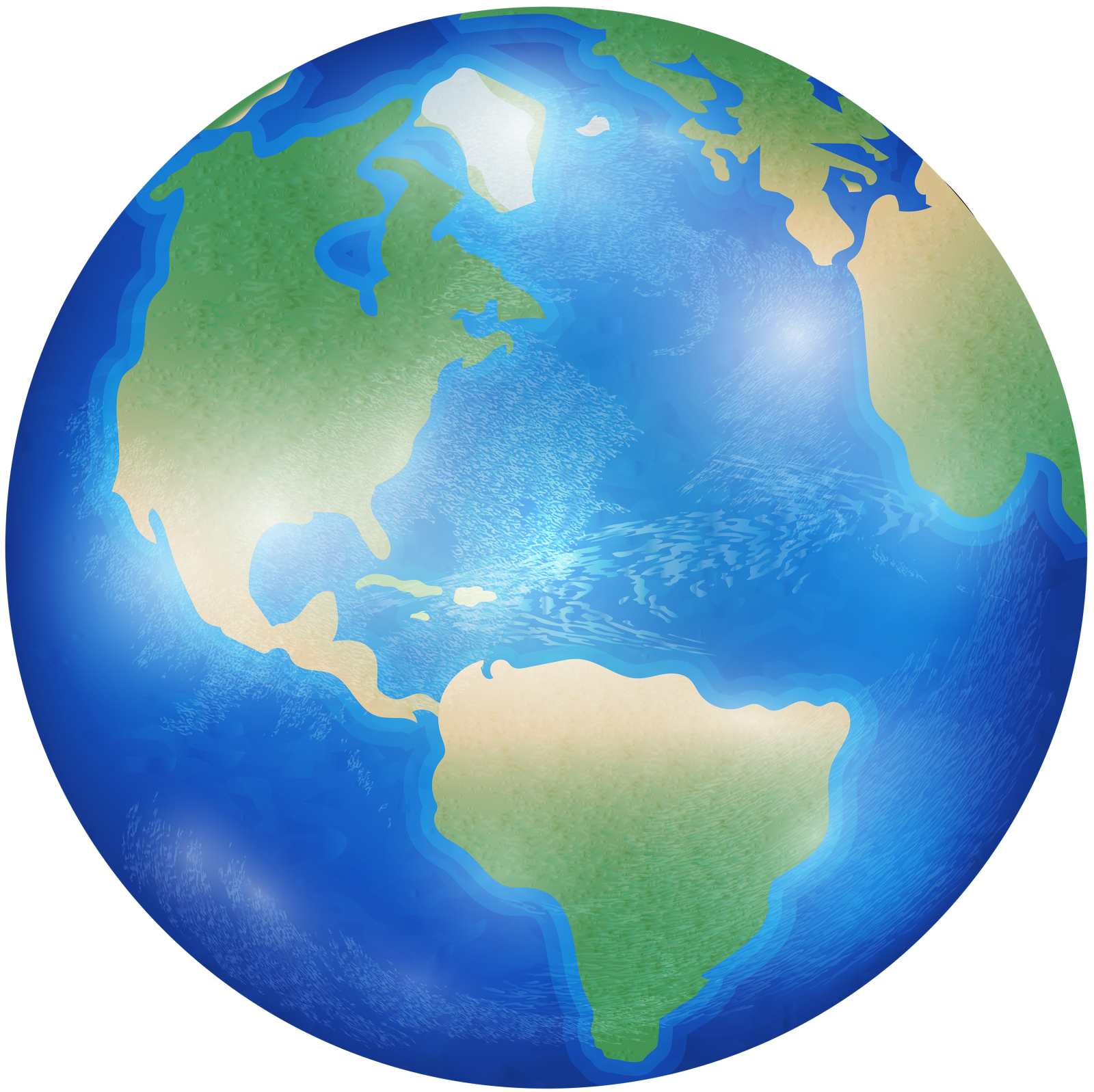 the earth with a white background