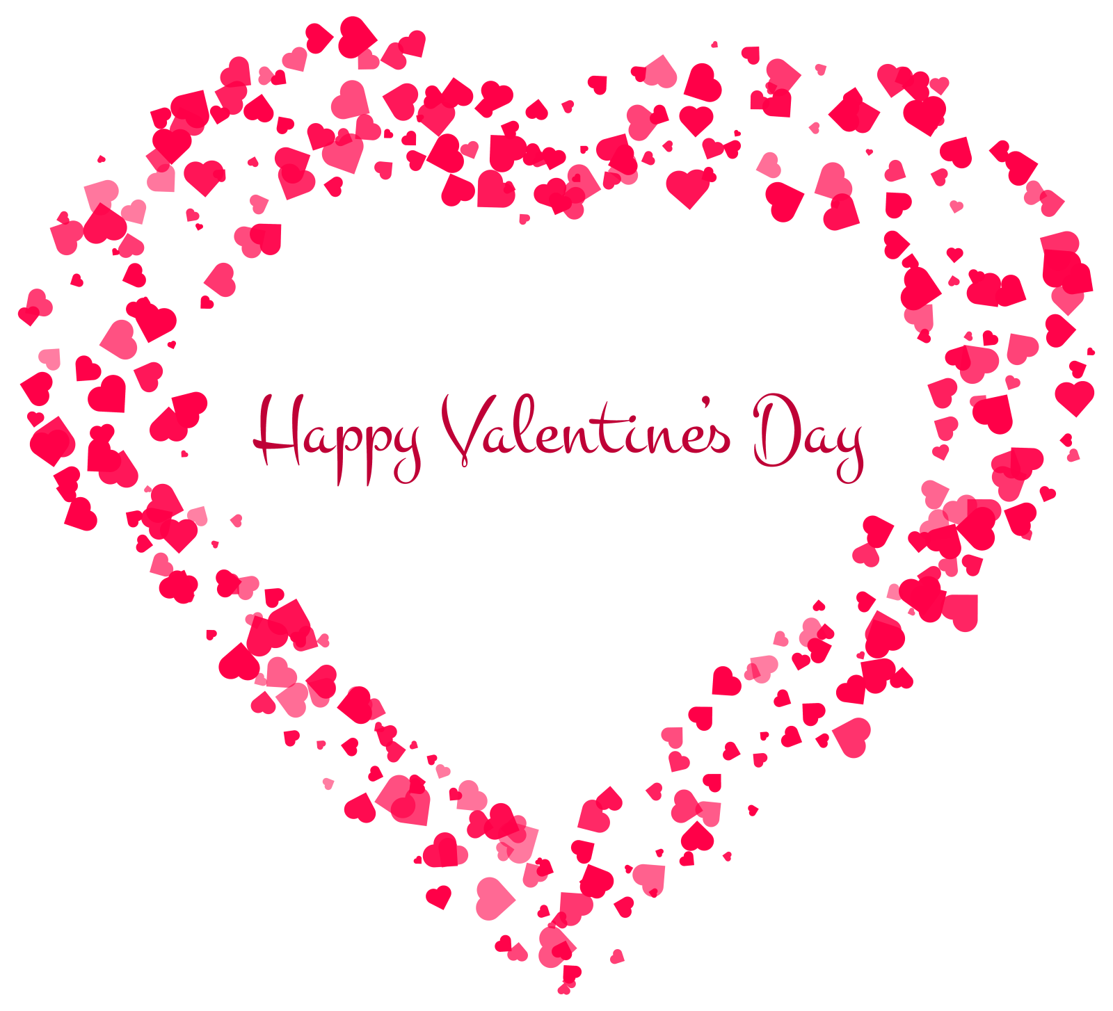 a heart made of hearts with the words happy valentine day