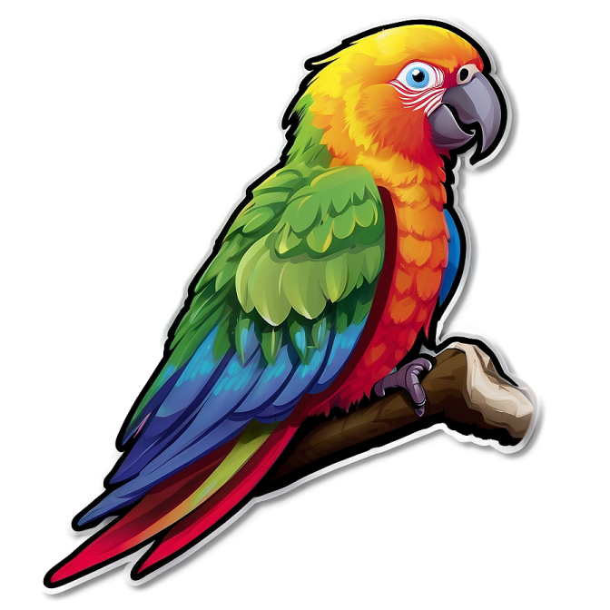 a colorful parrot sitting on a branch