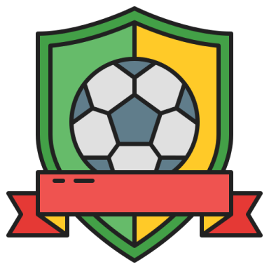 a soccer ball with a red ribbon around it
