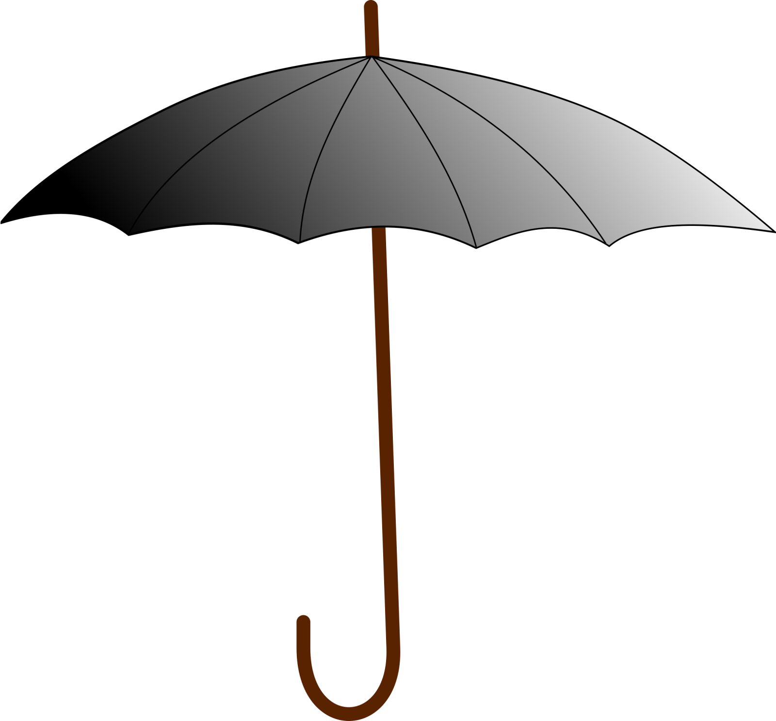 a black and white umbrella