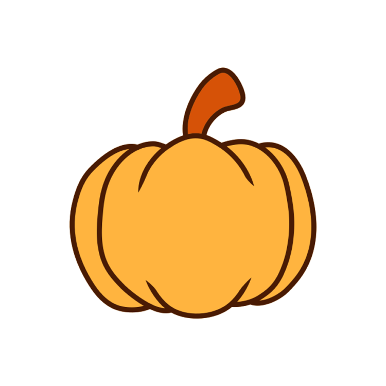 an orange pumpkin on a white background