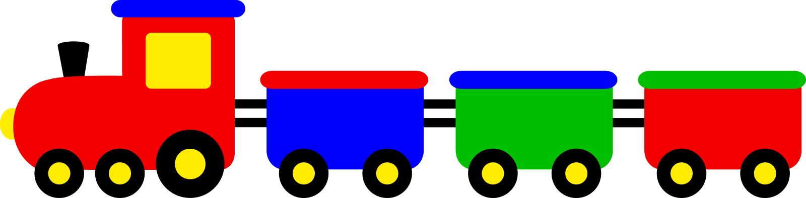 a colorful train clipart