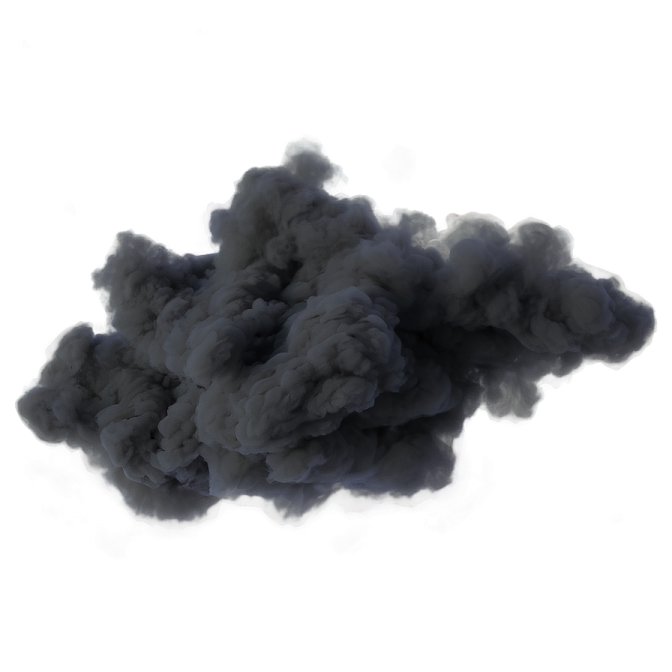 a black cloud of smoke on a white background