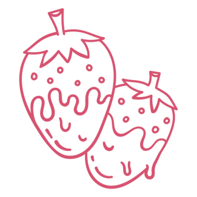 two strawberrys with faces drawn on them