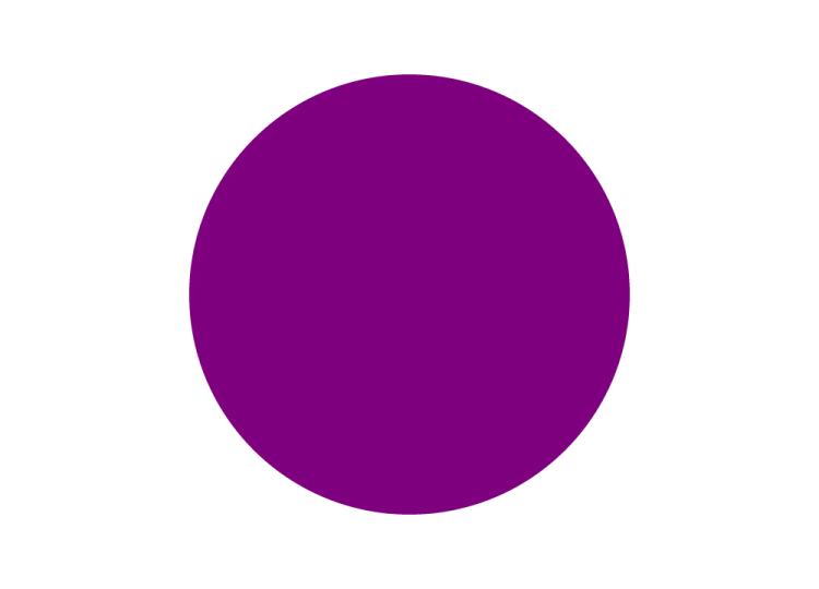 a purple circle on a white background