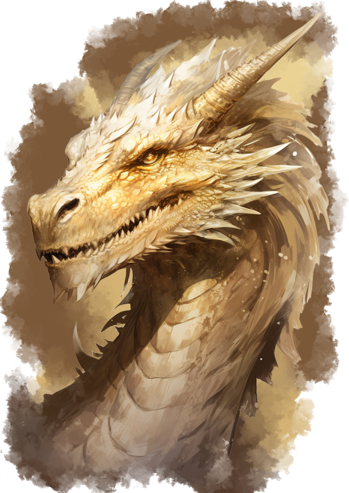 a drawing of a dragon head