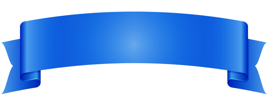 a blue ribbon on a white background