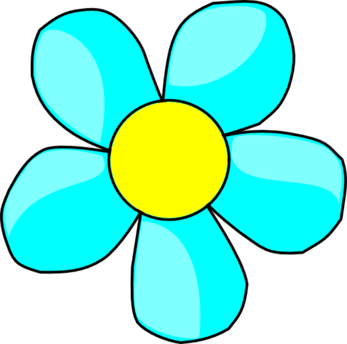 a blue flower clipart
