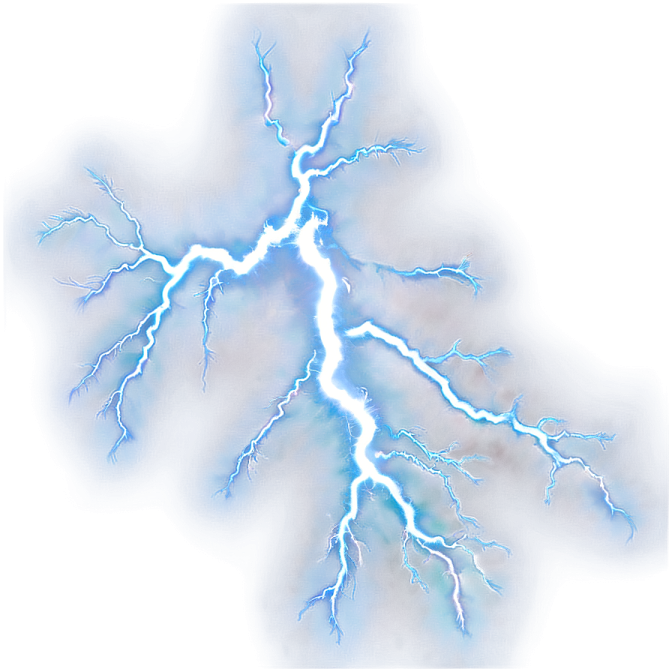 a lightning bolt in the sky