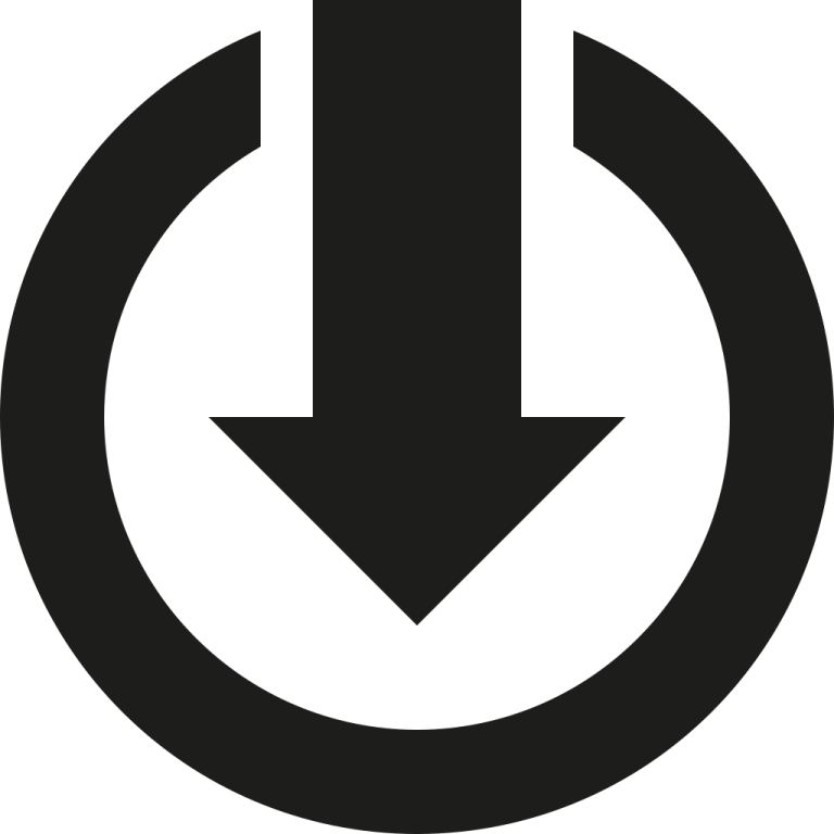 a black and white icon of an arrow