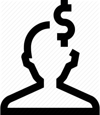 a black and white silhouette of a man's head
