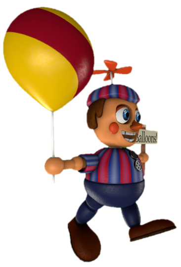 a cartoon character holding a balloon