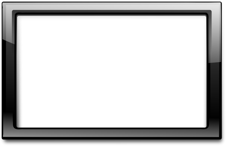 a black frame on a white background