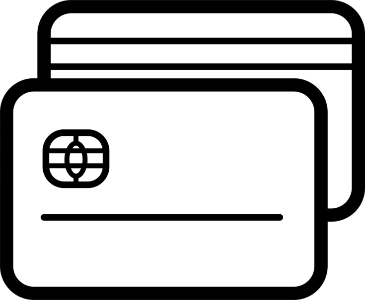 a black and white icon of a wallet