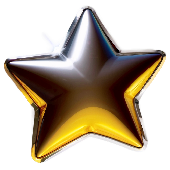 a star shaped foil balloon on a white background