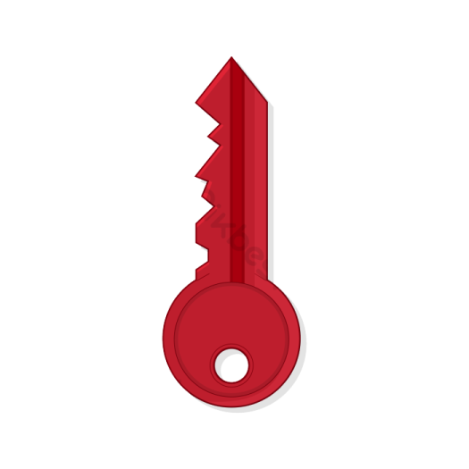 a red thermometer on a white background