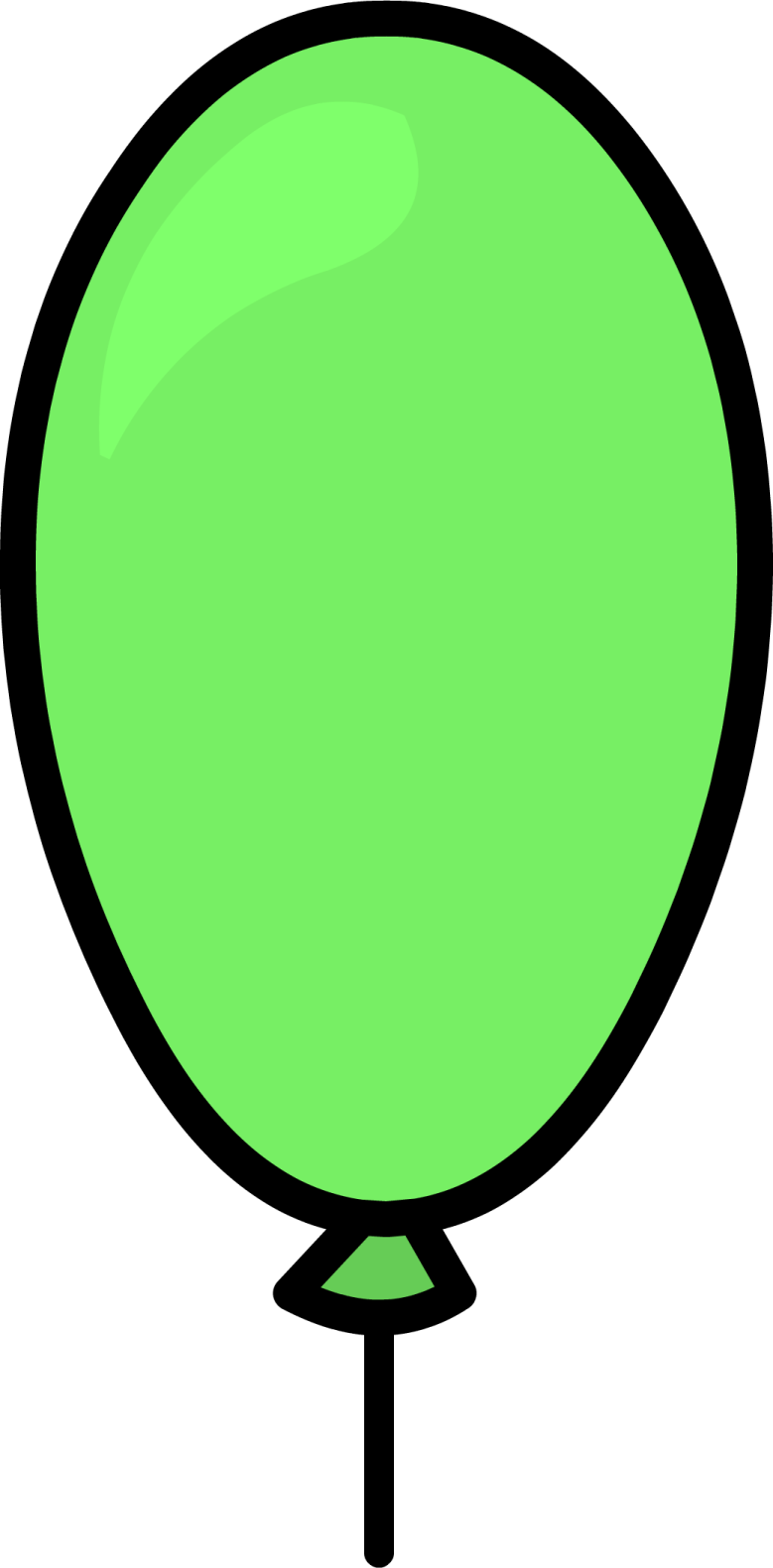 a green balloon clipart
