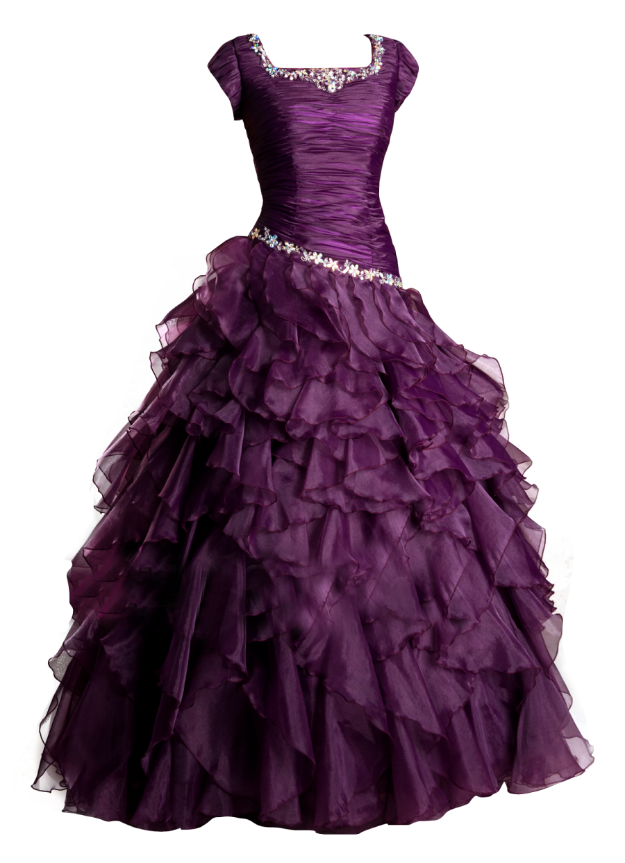 a purple dress on a white background