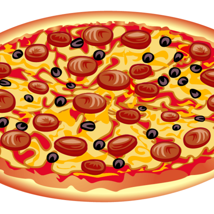 a pizza with olives and cheese on it