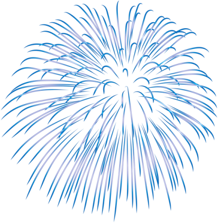 a blue firework on a white background