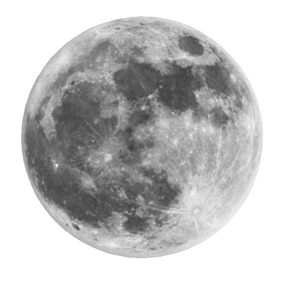 a full moon on a white background