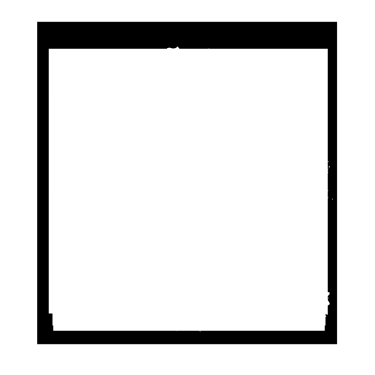 a black and white square icon